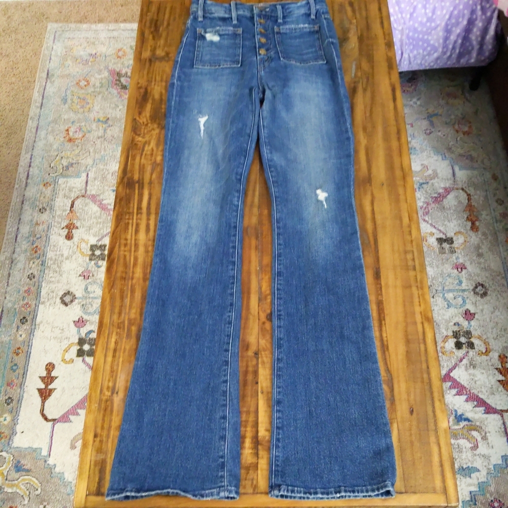 MOTHER Jeans The Patch Pocket Hustler Natural Born